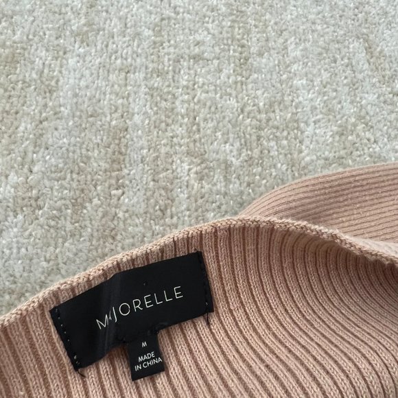 Revolve Majorelle Ribbed One Shoulder Knit Sweater Top M Cotton Blend - Picture 2 of 8